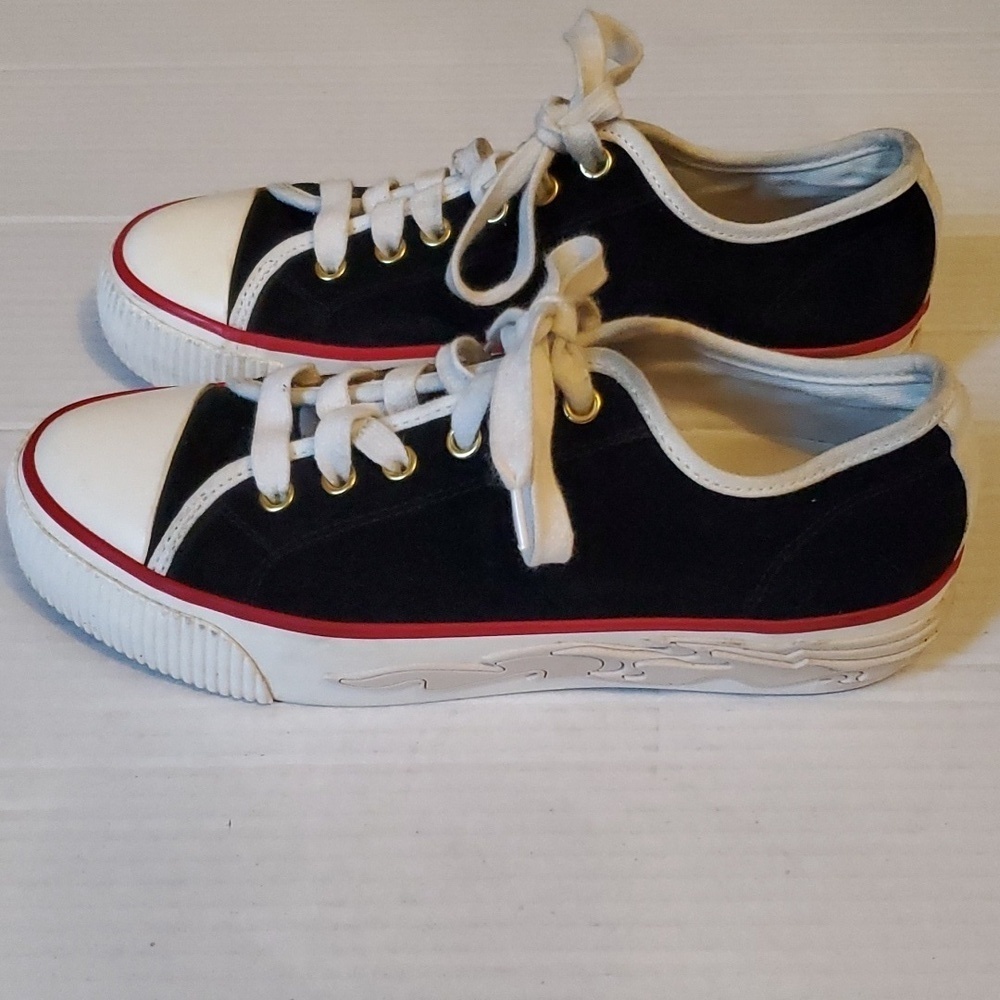 Sandro Women's Black Anouk Suede Sneakers sz 7